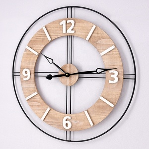 Đồng Hồ Treo Tường Phong Cách Tối Giản Lớn, Đồng Hồ Treo Tường Bằng Kim Loại Và Gỗ Linh Sam Trang Trí Nhà Cửa Hiện Đại Bán Sỉ - Product Image 2