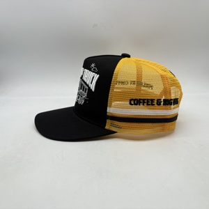 Gorras <span class=keywords><strong>de</strong></span> malla tipo trucker personalizadas <span class=keywords><strong>de</strong></span> moda australiana con 2 rayas, 5 paneles, etiqueta bordada en 3D, <span class=keywords><strong>gorra</strong></span> <span class=keywords><strong>de</strong></span> malla tipo trucker estilo campestre, gorras <span class=keywords><strong>de</strong></span> béisbol - Product Image 4