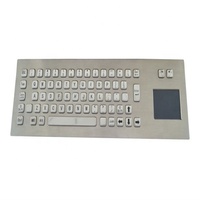 Clavier mécanique de kiosque en métal industriel des clés IP65 65 avec le touchpad ou la boule de commande