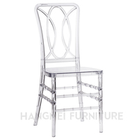 Chaises Chiavari transparentes modernes de luxe en gros - Chaises empilables en polycarbonate transparent pour événements extérieurs, écoles, mariages et banquets