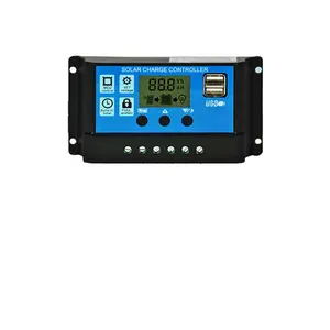 Fabrika LCD ekran 12v 24v PWM akıllı güneş şarj regülatörü 10a 20a 30a