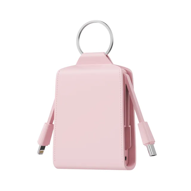 Mini Power Bank Keychain Portable Charger 2000mAh, Emergency Powerbank with High Density Cell, Pocket-Sized for Outdoor Travel