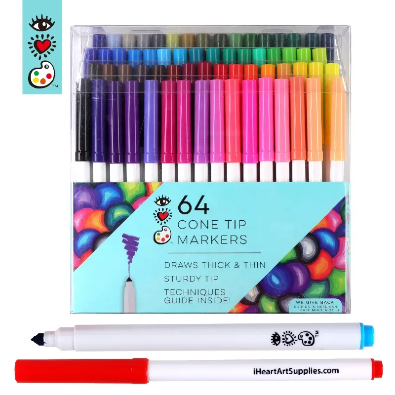 64 assorted colors Super Tips Washable Marker Set for Kids