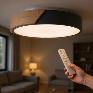 LEDUNI 24W LED plafoniera con telecomando dimmerabile 2700K-6500K temperatura colore 2400LM per soggiorno Design IP44 - Product Image 2