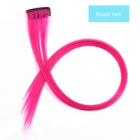 Extensions capillaires colorées à suspendre aux oreilles, bandes tressées teintées, fibres mates haute température, permanentables, en vrac, pour un effet rapide et instantané