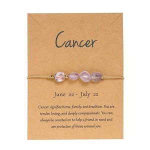 Nouveau bracelet en pierre naturelle tressé à la main pour femme, signe du zodiaque, perles européennes et américaines, best-seller sur <span class=keywords><strong>Amazon</strong></span> - Product Image 3