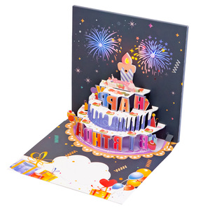 Biglietti d'Auguri Musicali Pop-up con Effetto Fuochi d'Artificio 3D Stereo, Luci e Suoni per Compleanni, Natale e San Valentino - Product Image 5