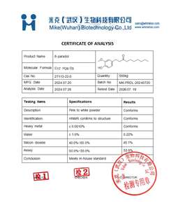 6-paradol CAS 27113-22-0 Integratori Alimentari 95% Polvere di 6-paradol Paradol per il Bodybuilding - Product Image 2