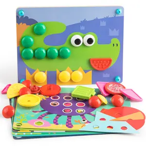 Button Art Toy for Toddler Mosaic Pegboard for Kids - China
