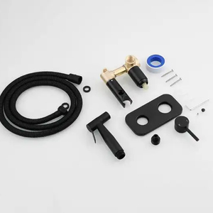 Brass Wall <strong>Hanging</strong> Hot and Cold Mixer Concealed Gun <strong>Kits</strong> Toilet Bathroom Handheld Bidet <strong>Sprayer</strong> Set - Product Image 6