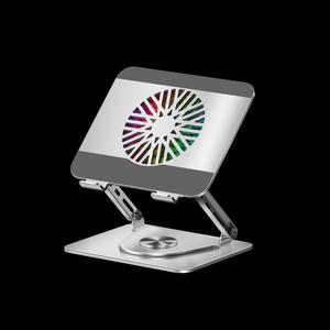 Tuyệt vời ROC nhà máy Giá kim loại máy tính xách tay đứng với có thể tháo rời từ Fan 360 có thể điều chỉnh máy tính xách tay làm mát pad cho 17 inch với Fan - Product Image 4