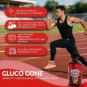 Gluco Gone Liquid Drops - Suplemen Berberine, Kayu Manis & Kromium All-in-One untuk Kadar Glukosa yang Sehat, Ideal untuk Dewasa - Product Image 2