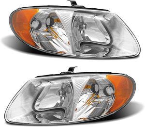 Conjunto de Faros Delanteros Izquierdo y Derecho 4857700AC 4857701AC para <span class=keywords><strong>Dodge</strong></span> Grand <span class=keywords><strong>Caravan</strong></span> 2001 <span class=keywords><strong>2002</strong></span> 2003 2004 2005 2006 2007 - Product Image 1