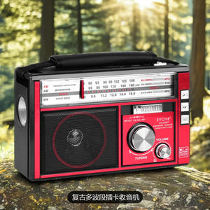 Radio portable vintage pleine bande FM AM SW avec lecteur MP3 USB et carte TF, haut-parleur rechargeable pour la maison et l'extérieur - Product Image 4