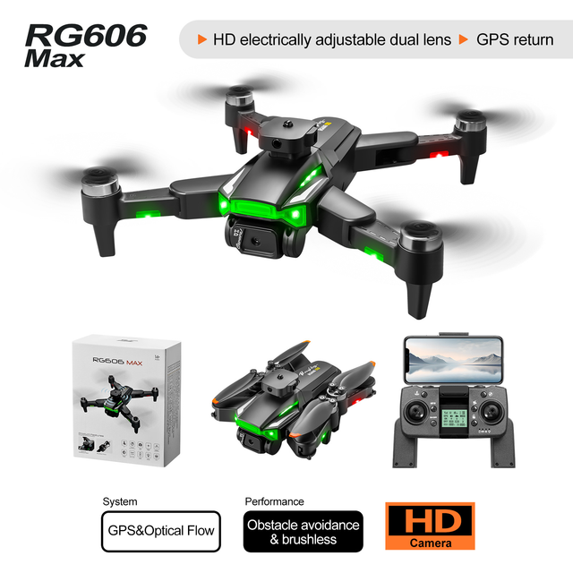 New Product RG606MAX RC Drone GPS Obstacle Avoidance Aerial Photography Quadcopter Brushless Remote Control