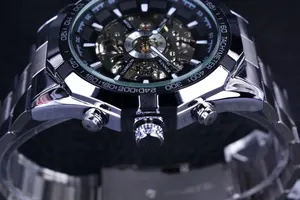 <span class=keywords><strong>Winner</strong></span> Sport Edelstahl Designer Herrenuhr Top Marke Luxus Automatische Mechanische Armbanduhr - Product Image 3