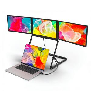 Monitor de extensión de pantalla portátil, monitor triple de 15,6 pulgadas, pantalla portátil plegable, monitor externo para ordenador portátil de 13,3-16 pulgadas - Product Image 1