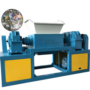 Trituradora de tela de doble eje para bolsas textiles, máquina trituradora de tiras de tela, máquina trituradora de restos de tela - Product Image 1