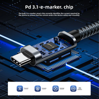 Kabel Data USB4 Type-C Elbow PD240W Pengisian Cepat 40G 8K HD Video 2m Jaket Nilon Garansi 12 Bulan untuk Perangkat Android