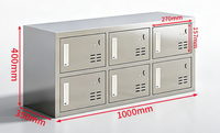 Armoire de rangement multi-portes en acier inoxydable SUS304 pour employés, idéale pour usine, école, salle de sport, vestiaire