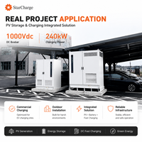 Système de recharge de véhicules électriques StarCharge 240 kW PV ESS avec batterie LFP de 261,25 kWh et énergie solaire de 120 kW pour les projets de dépôts de flottes