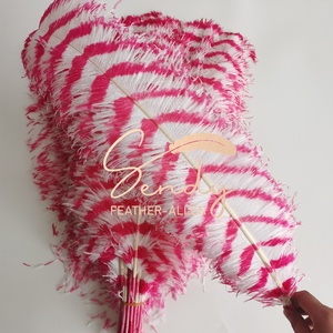 <span class=keywords><strong>Plumes</strong></span> d'autruche zébrées multicolores de 65-70 cm en gros pour coiffures Danza Azteca et décorations de costumes de carnaval - Product Image 4