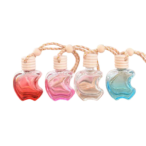 Difusor colorido en forma de manzana, botella de coche, tapa de madera, Clip de ventilación, botella difusora automática, botella de Aroma para coche con flor seca - Product Image 3