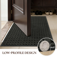 Tapis d'entrée intérieurs résistants à la saleté et absorbants, tapis de bienvenue faciles à nettoyer, tapis de porte d'entrée à profil bas