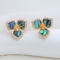 Supports de boucles d'oreilles à clous en forme d'aiguille de fer, coquille d'ormeau, cœur, queue de poisson, éventail, géométriques, vintage, accessoires en gros