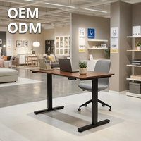 Bureau debout électrique ergonomique personnalisé ODM avec support robuste et moteur de levage silencieux