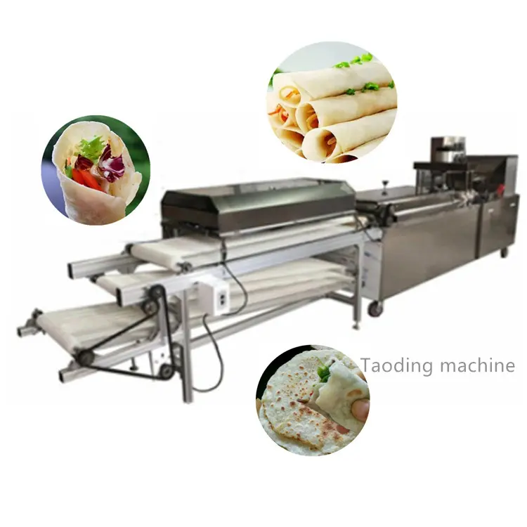 Hete Verkopende Broodoven Machine Productielijn Roti Roller Machine Pitabroodje Maken Machine Gas