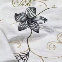 Tissu pour vêtements féminins en rayonne 100% avec impression numérique et broderie, tissu brodé pour la confection de robes