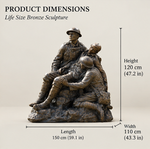 Escultura Conmemorativa de Veteranos de Bronce Fundido a la Cera Perdida, Tamaño Real, para Parques y Jardines, Estatua de Veterano, Memorial de Guerra - Product Image 2