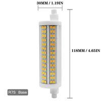 Ampoule LED R7S 20W SMD sans scintillement, type maïs, haute luminosité, dimmable, en aluminium, 6000K, certifiée RoHS CE, pour usage résidentiel, IRC 80