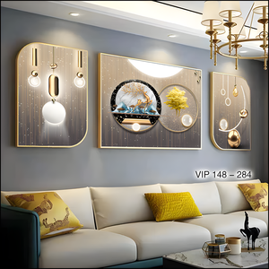 Vendita diretta della fabbrica tre vice letto camera da letto cristallo porcellana pittura soggiorno divano sfondo parete arte decorazione per la casa pittura - Product Image 3