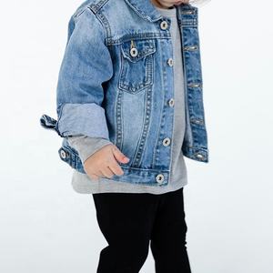 Commercio all'ingrosso Del <span class=keywords><strong>Bambino</strong></span> Delle Ragazze Dei Ragazzi Jean Tuta Sportiva del Cappotto Su Misura di Modo Dei Capretti Dei Bambini <span class=keywords><strong>Giacca</strong></span> di Jeans - Product Image 4