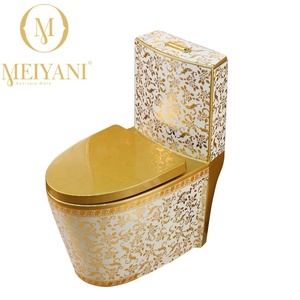 MEIYANI למעלה איכות קרמיקה לשטוף למטה 250mm חתיכה אחת זהב שידת טואלט - Product Image 3