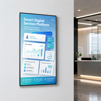Écran publicitaire intelligent commercial de 65 pouces, écran numérique vertical mural, affichage LCD pour les bureaux, les magasins de détail