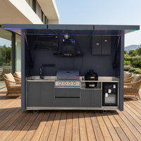 Cuisine extérieure simple, préfabriquée et modulaire pour centre de bien-être
