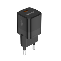 Chargeur rapide WISESIR 20W GaN PD 3.0/QC3.0 avec protection OTP, port Type-C, prise EU pour usage domestique, pour téléphones