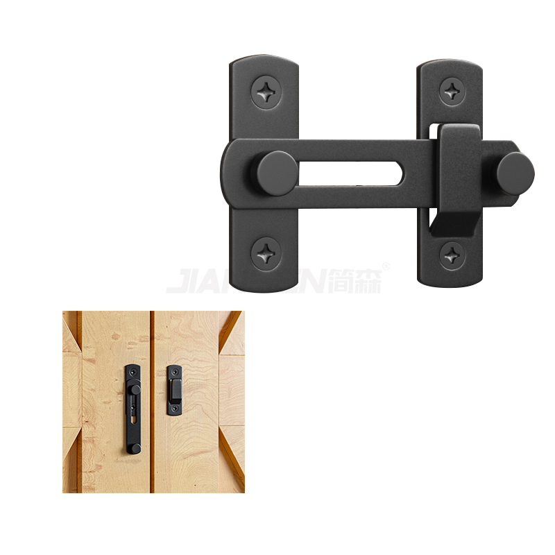 1PC Black Door Latch for double sliding Barns Door DIY Home Hardware