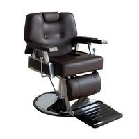 Fauteuil de Barbier de Luxe Abordable en Gros pour Salon Brun Équipement de Coiffure Fauteuil Barbier