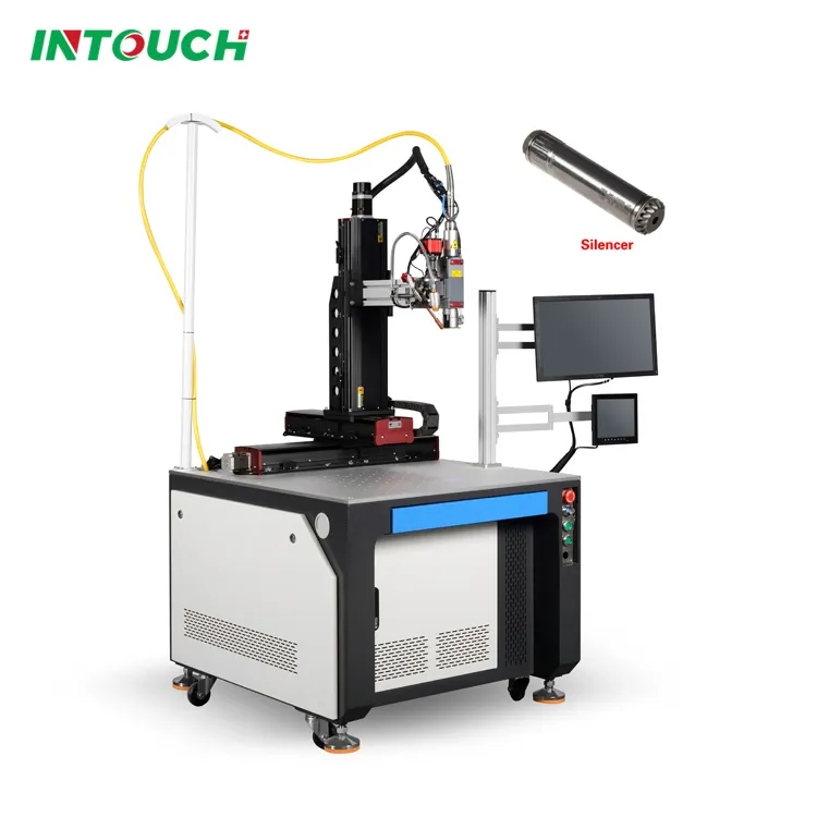 Автоматическая лазерная сварочная машина с намоткой для пистолета, пистолет, глушитель, глушитель