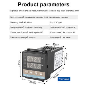REX-C100 1 Alarm evrensel giriş K J Pt100 N dijital yeni 220v kalıp sıcaklık kontrolü - Product Image 2