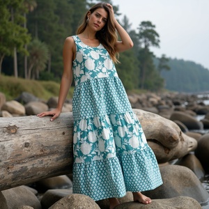 New Trend Summer HOT Sale Women's Casual <b>Slip</b> Dresses Printed Sleeveless Sundress for Daily Beach Wear - Product Image 6