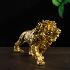 Statue de <span class=keywords><strong>Lion</strong></span> de Style Européen <span class=keywords><strong>Figurine</strong></span> Animale en Résine Ornement de Décoration de Maison pour Salon, Bureau ou Hôtel - Product Image 6