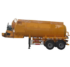 Semi-<span class=keywords><strong>remorque</strong></span> aspiratrice de feuilles et d'eaux usées à 2 essieux de haute qualité, camion d'aspiration des excréments - Product Image 1