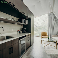 Tente dôme géodésique Bolin OEM ODM pour le glamping en extérieur, idéale pour les projets de glamping en zones froides et stations de ski