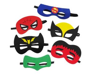 Maschere da supereroe feltro elastico compleanno festa di Halloween maschere Cosplay con 28 diversi tipi per bambini puntelli in <span class=keywords><strong>maschera</strong></span> - Product Image 1