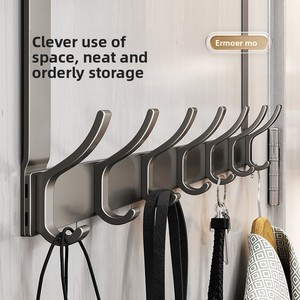 Crochets adhésifs multi-usages pour porte d'appartement, support mural, rangement sans couture pour cuisine, porte-vêtements - Product Image 3